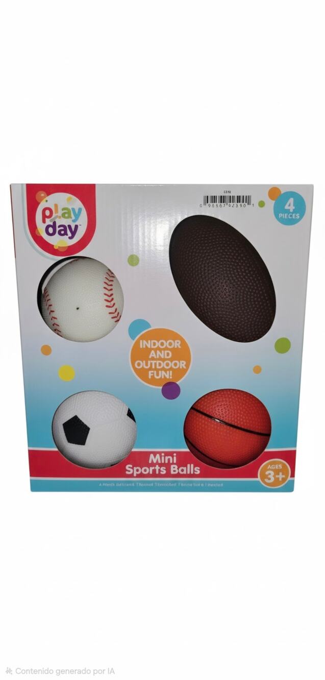 Mini Sports Balls 4-Pack Set for Toddlers & Kids (Includes Pump)